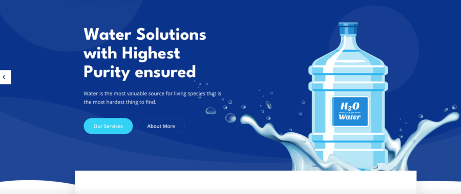 Création de site pour la livraison d'eau potable