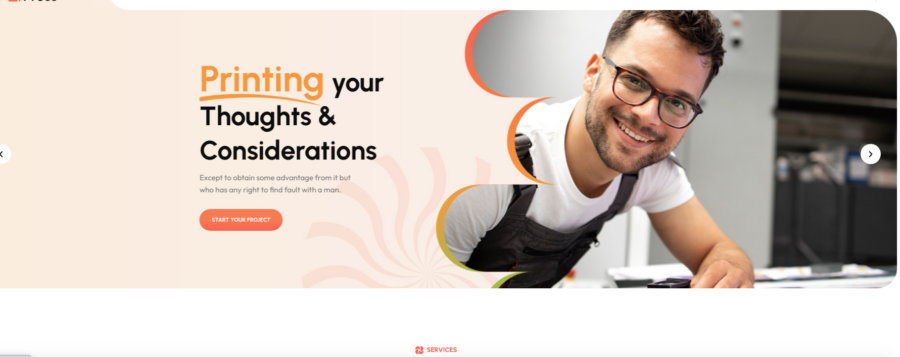Création de site web pour entreprise d'impression et de design graphique