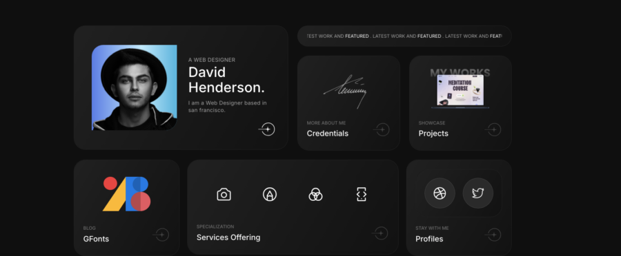 Conception de site web de portfolio personnel créatif